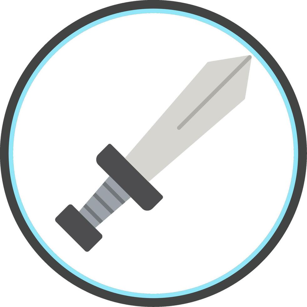 Sword Flat Circle Icon vector