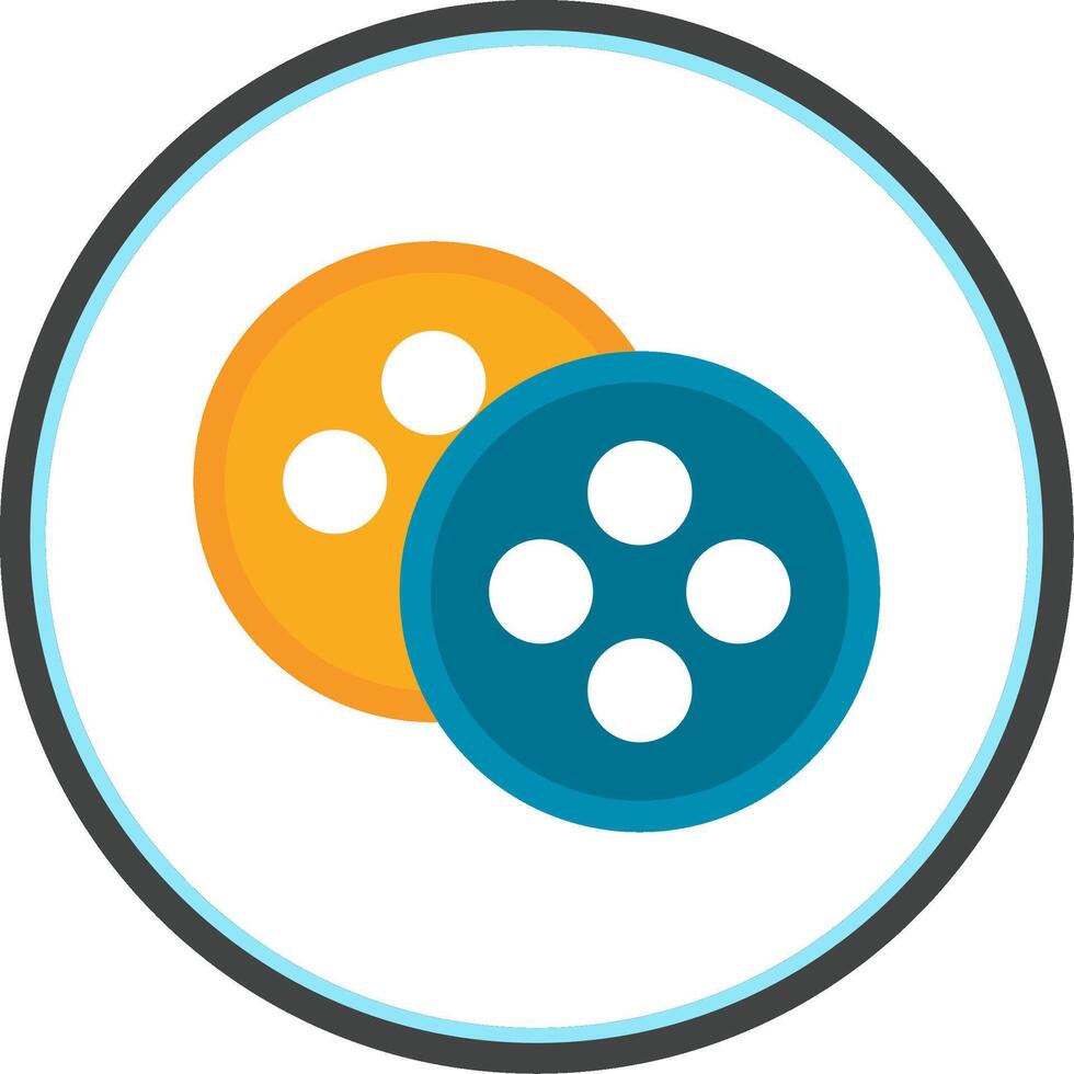 Botton Flat Circle Icon vector