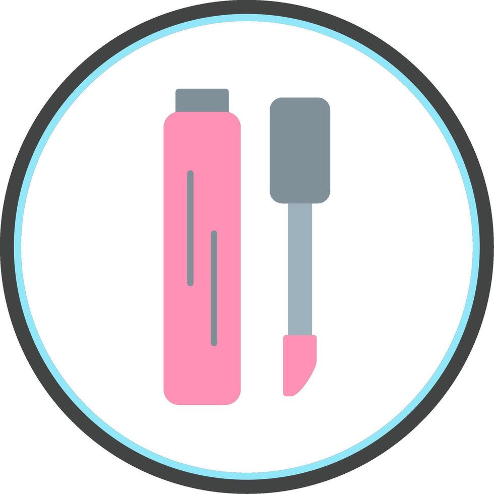 Lip Gloss Flat Circle Icon vector