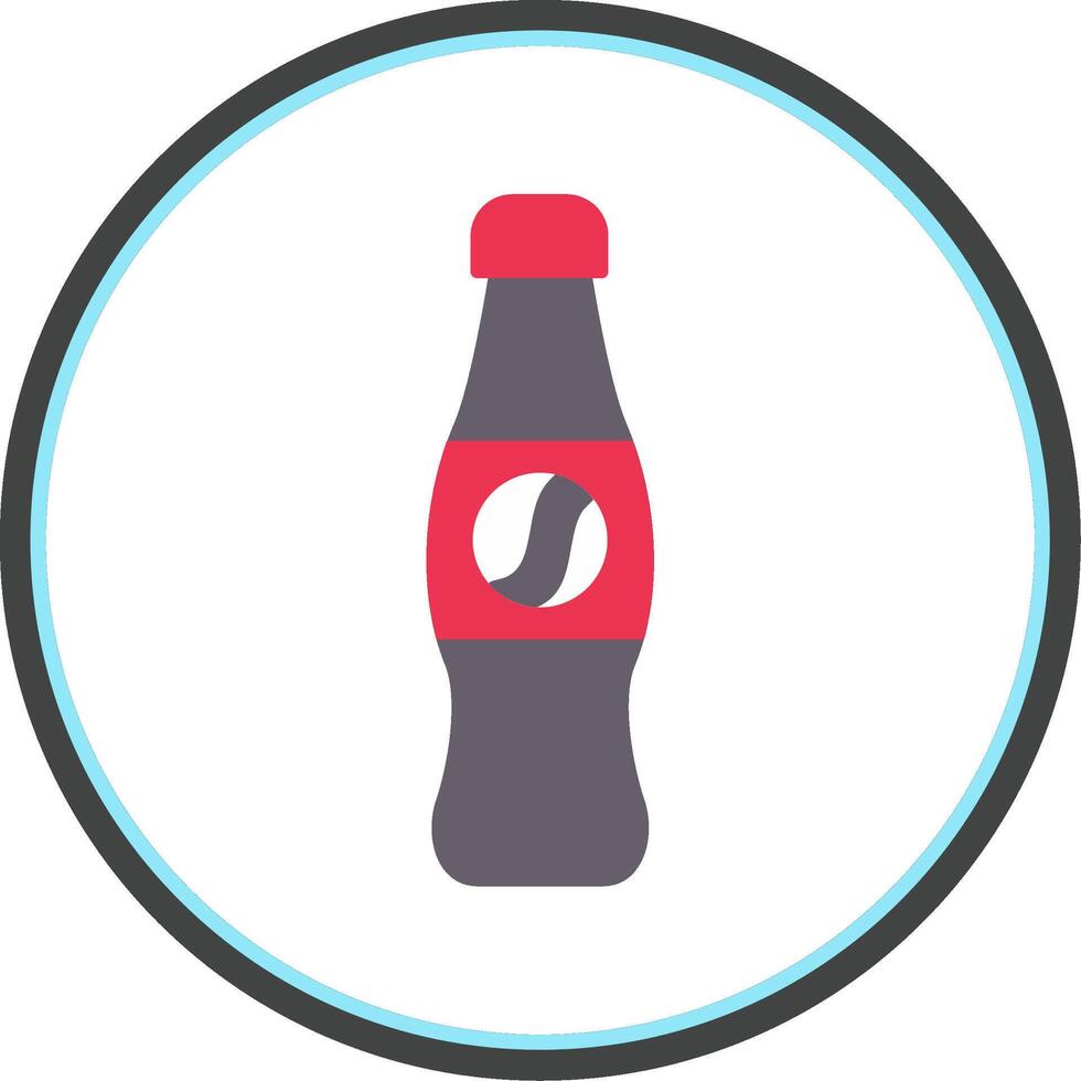 Cola Flat Circle Icon vector