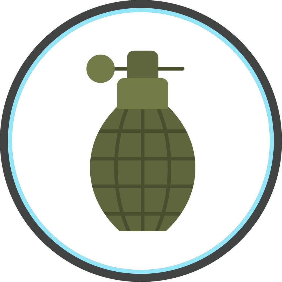 Grenade Flat Circle Icon vector