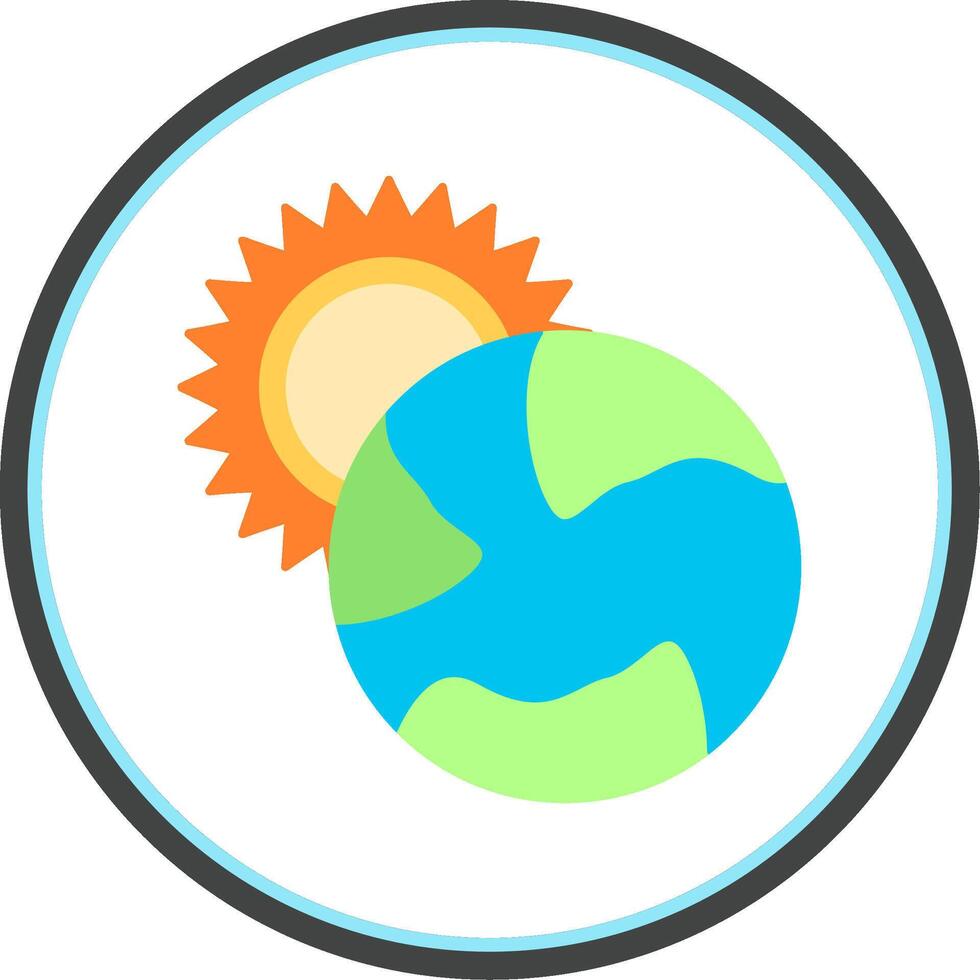 Eclipse Flat Circle Icon vector