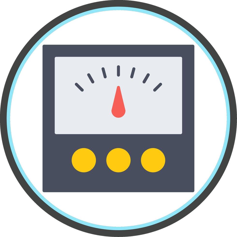 Voltage Indicator Flat Circle Icon vector