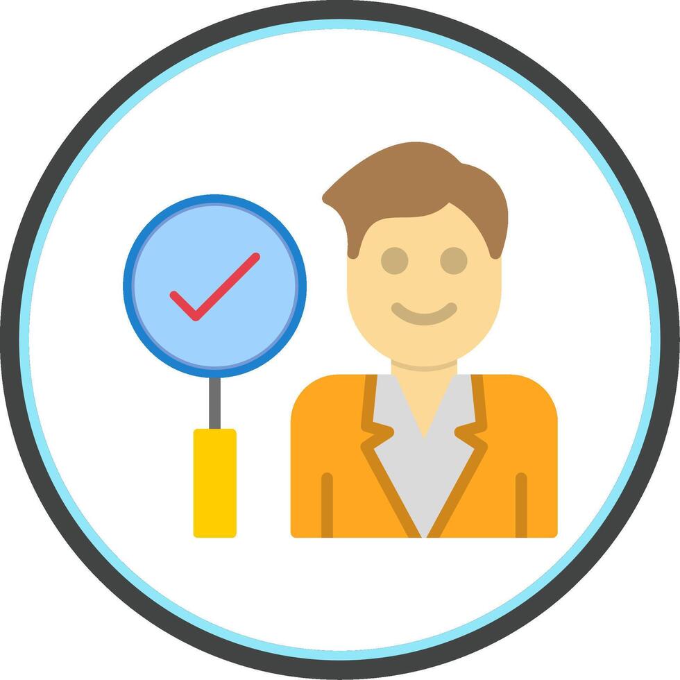 Recruitment Flat Circle Icon vector