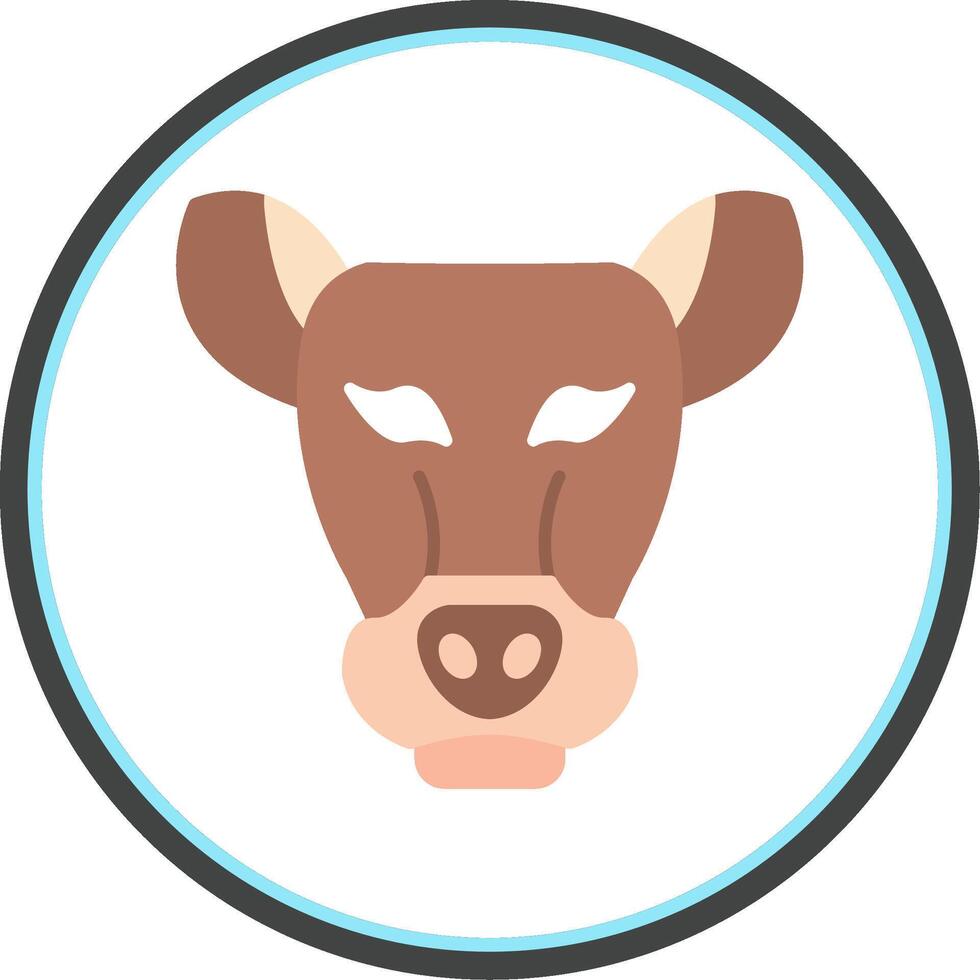 Llama Flat Circle Icon vector