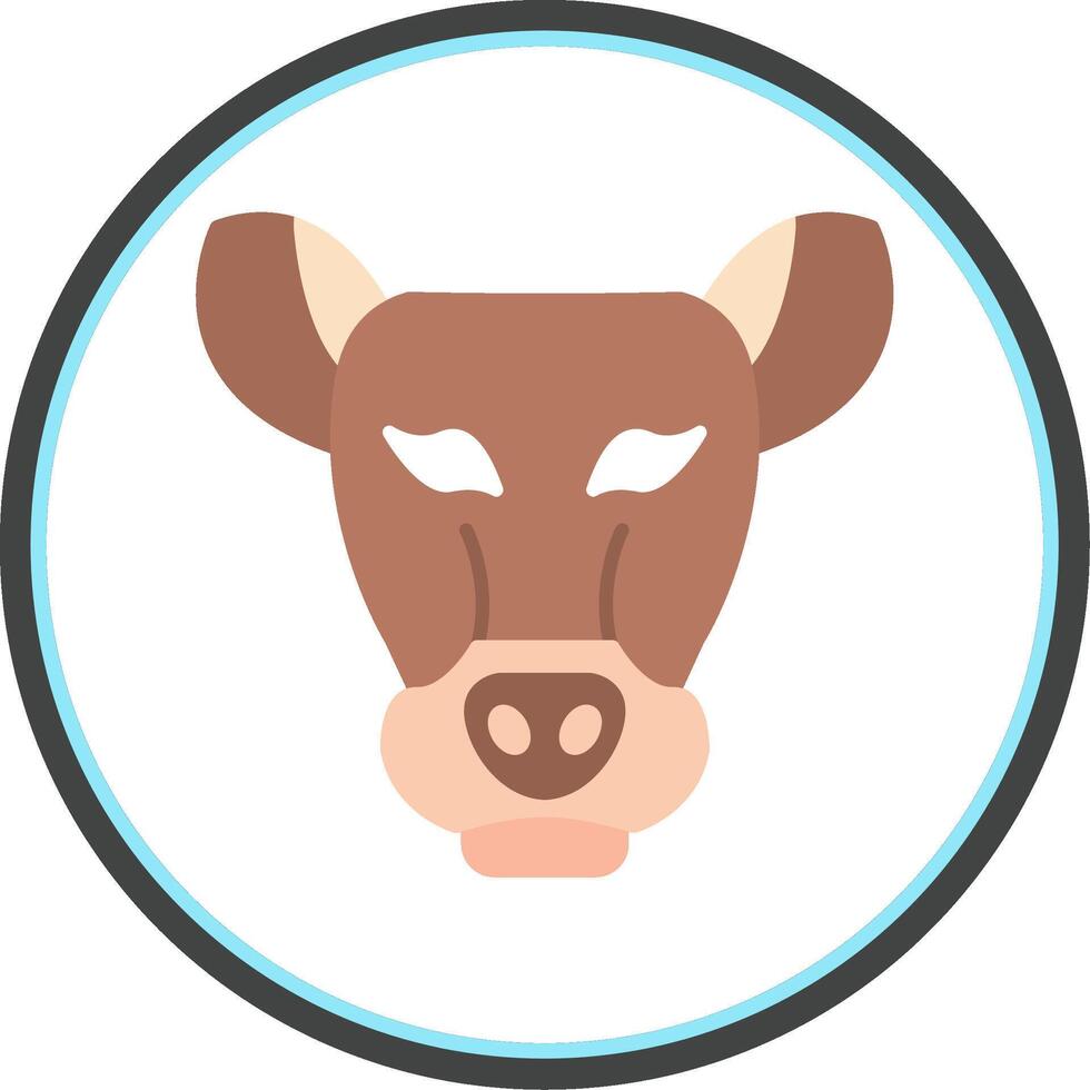 Llama Flat Circle Icon vector