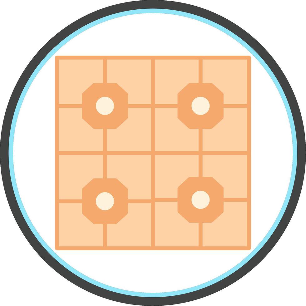 Floor Tiles Flat Circle Icon vector
