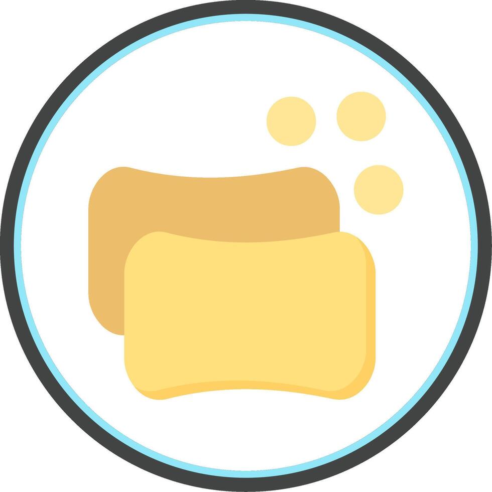 Soap Flat Circle Icon vector