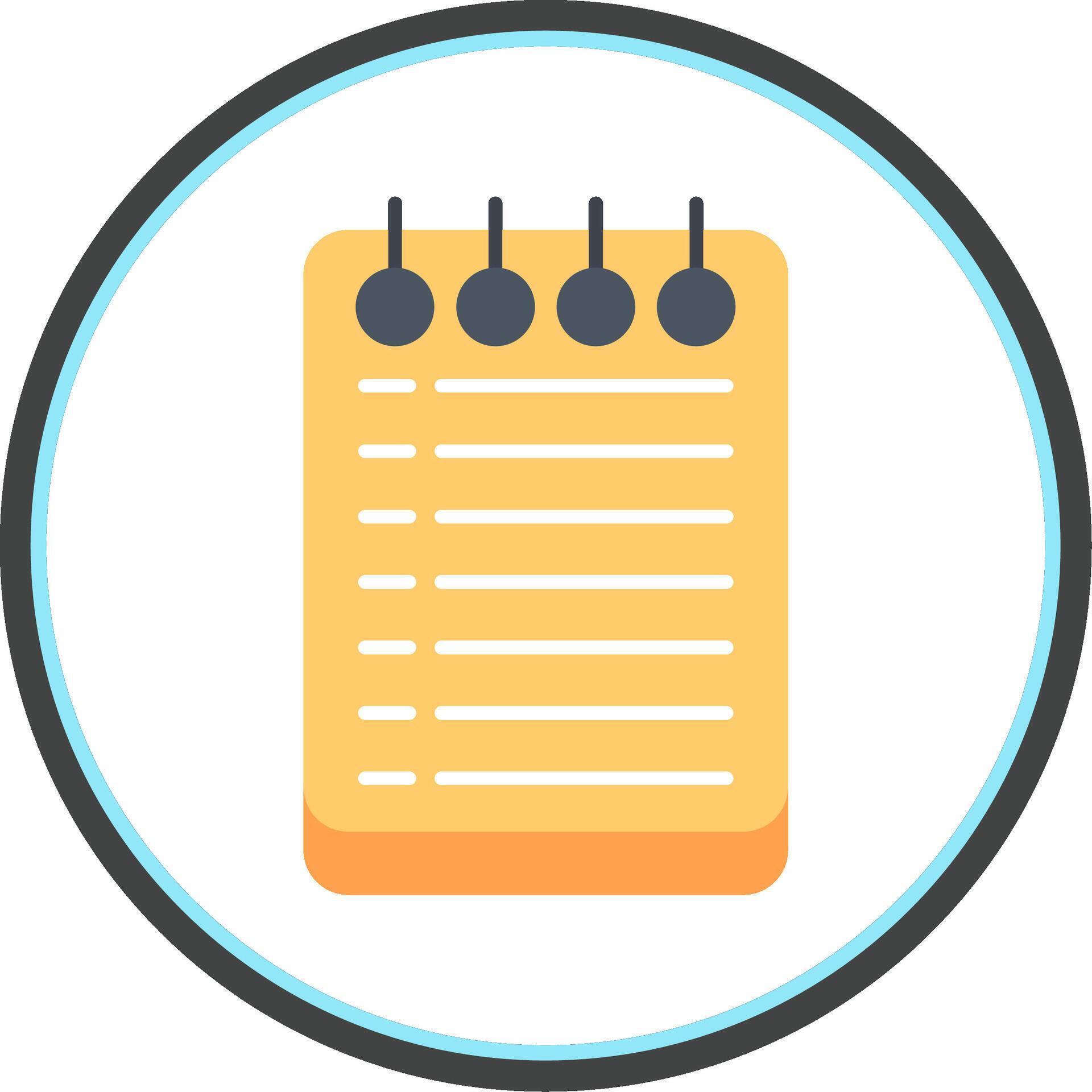 Notes Flat Circle Icon 39413451 Vector Art at Vecteezy