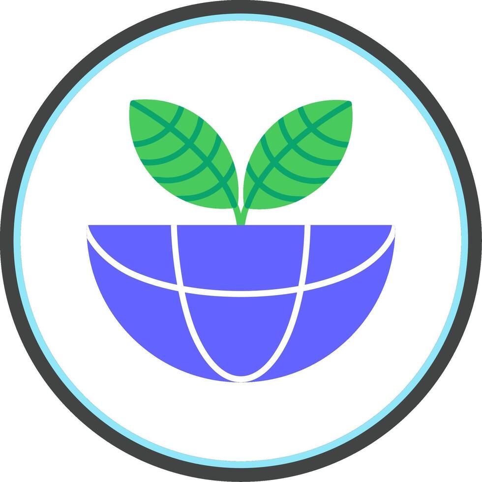 Ecosystem Flat Circle Icon vector