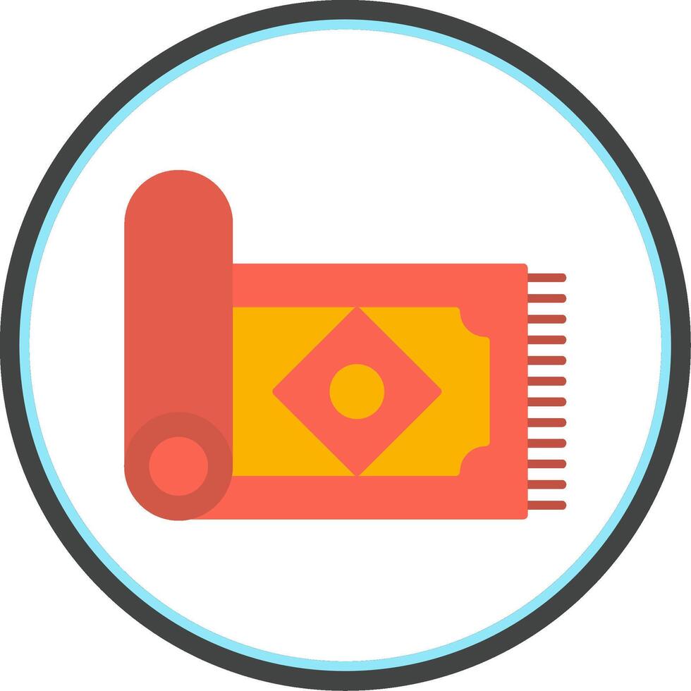 Carpet Flat Circle Icon vector
