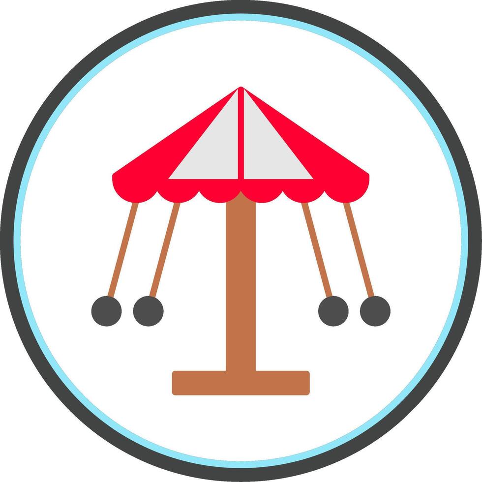 Carousel Cup Flat Circle Icon vector