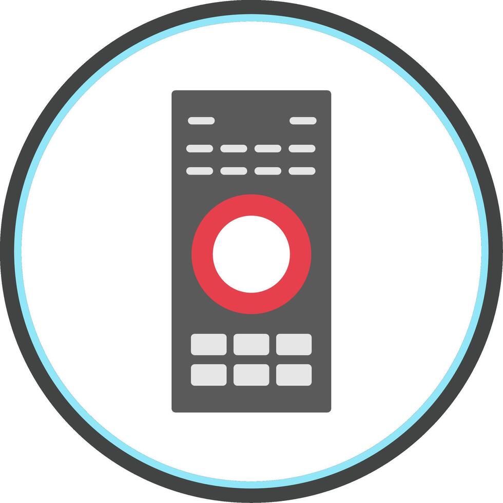 Remote Flat Circle Icon vector