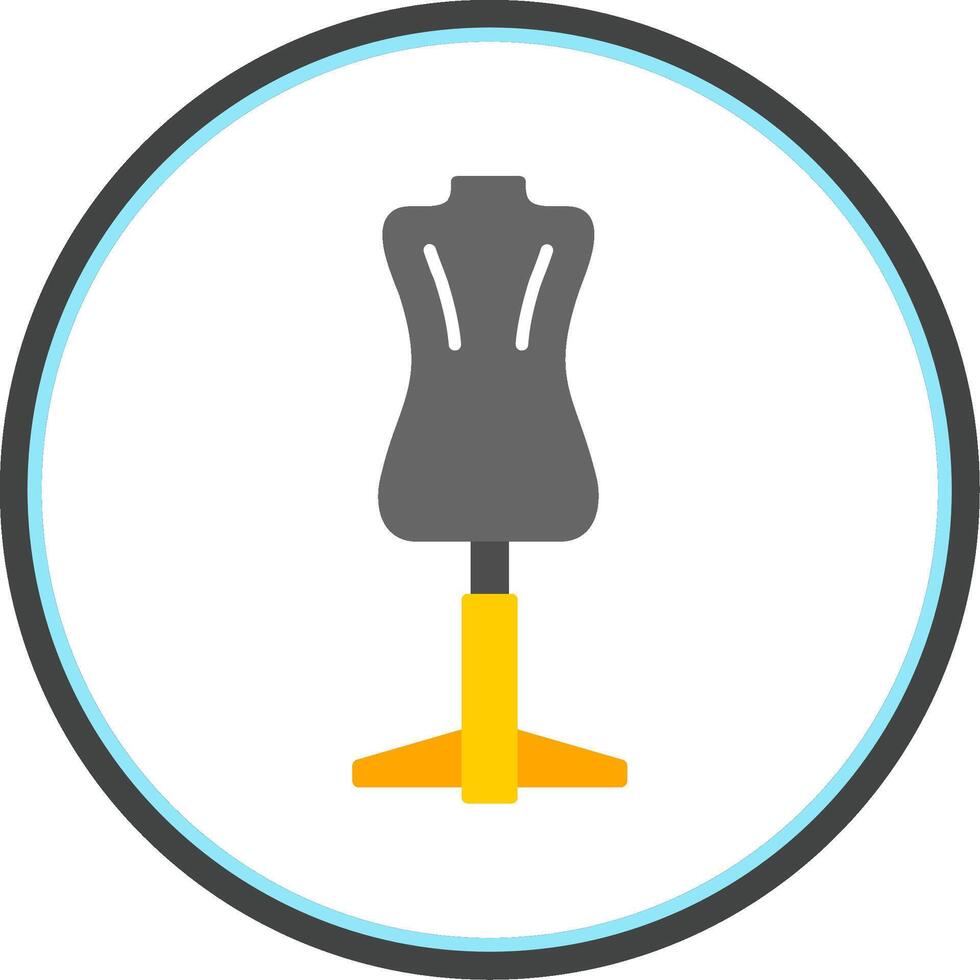 Mannequin Flat Circle Icon vector
