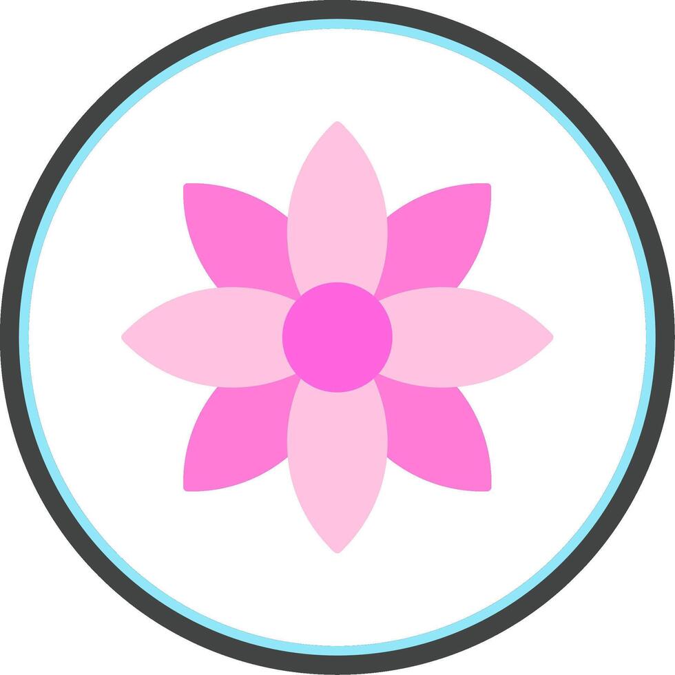 Dandelion Flat Circle Icon vector