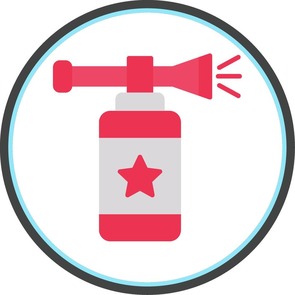 Air Horn Flat Circle Icon vector