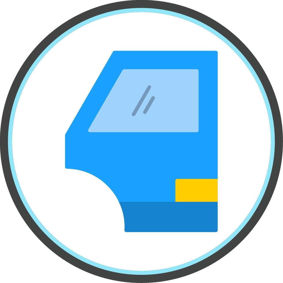 Car Door Flat Circle Icon vector
