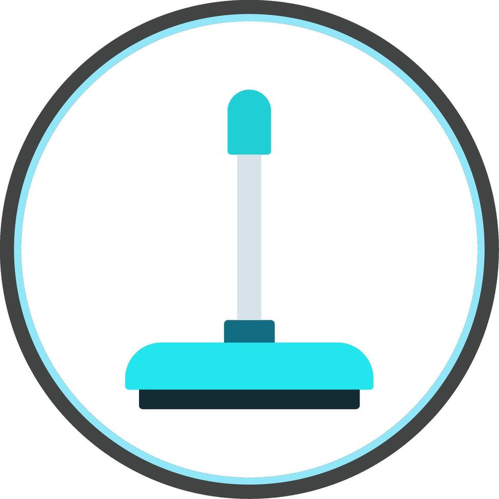Floor Wiper Flat Circle Icon vector