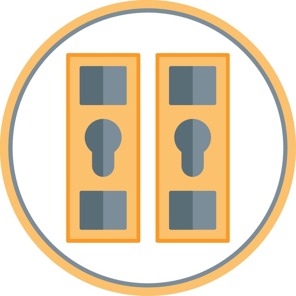 Locker Flat Circle Icon vector