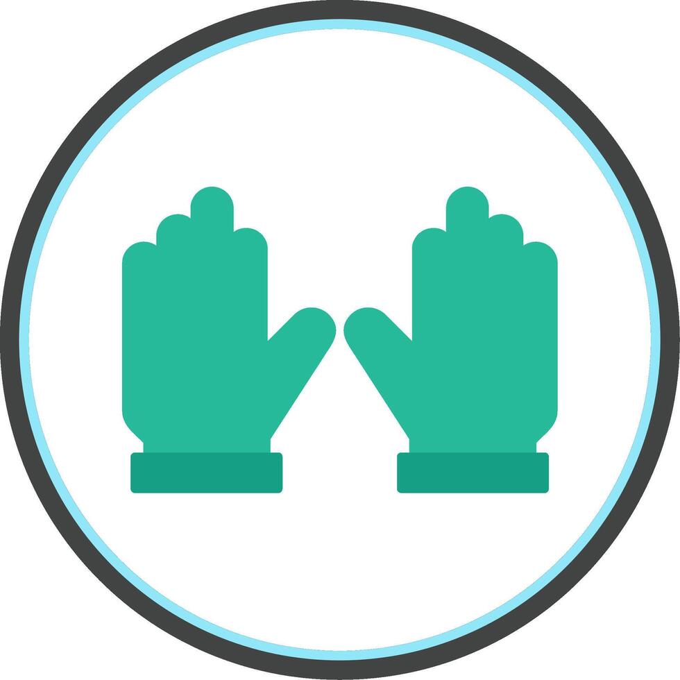 Gloves Flat Circle Icon vector