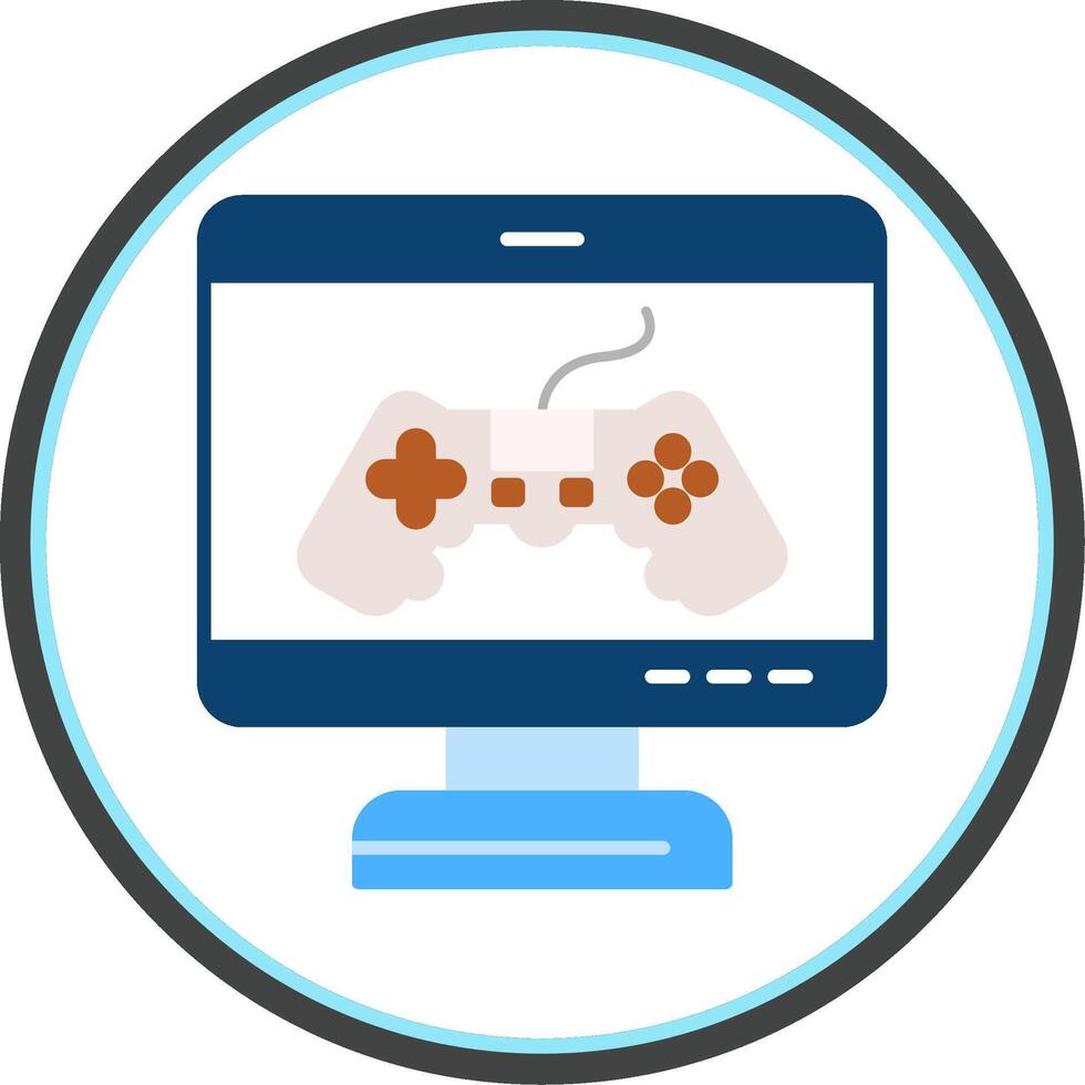 Game Flat Circle Icon vector