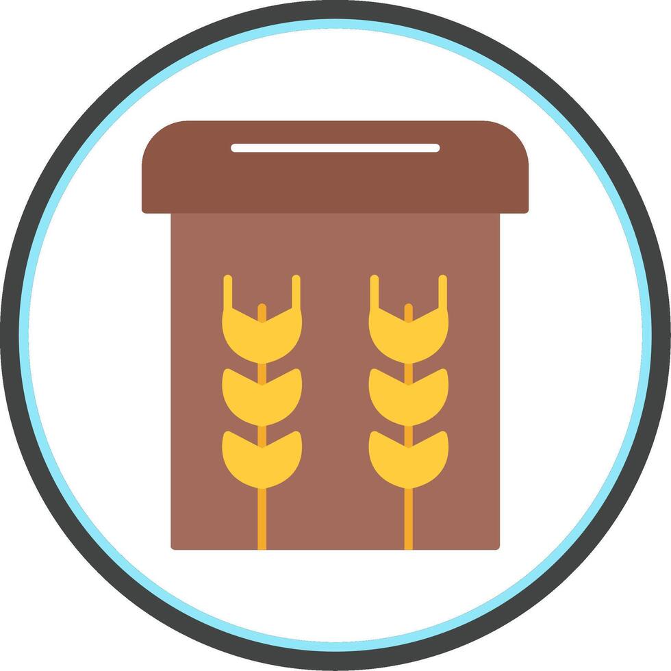 Flour Flat Circle Icon vector