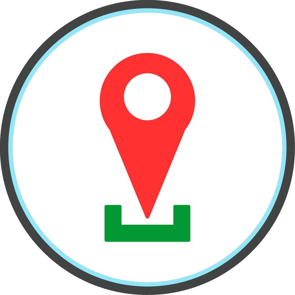 Location Pin Flat Circle Icon vector