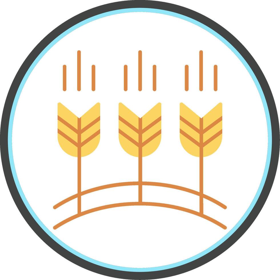 Wheat Flat Circle Icon vector