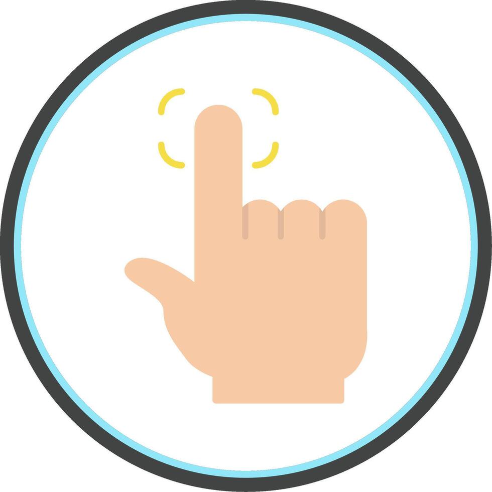 Finger Print Flat Circle Icon vector