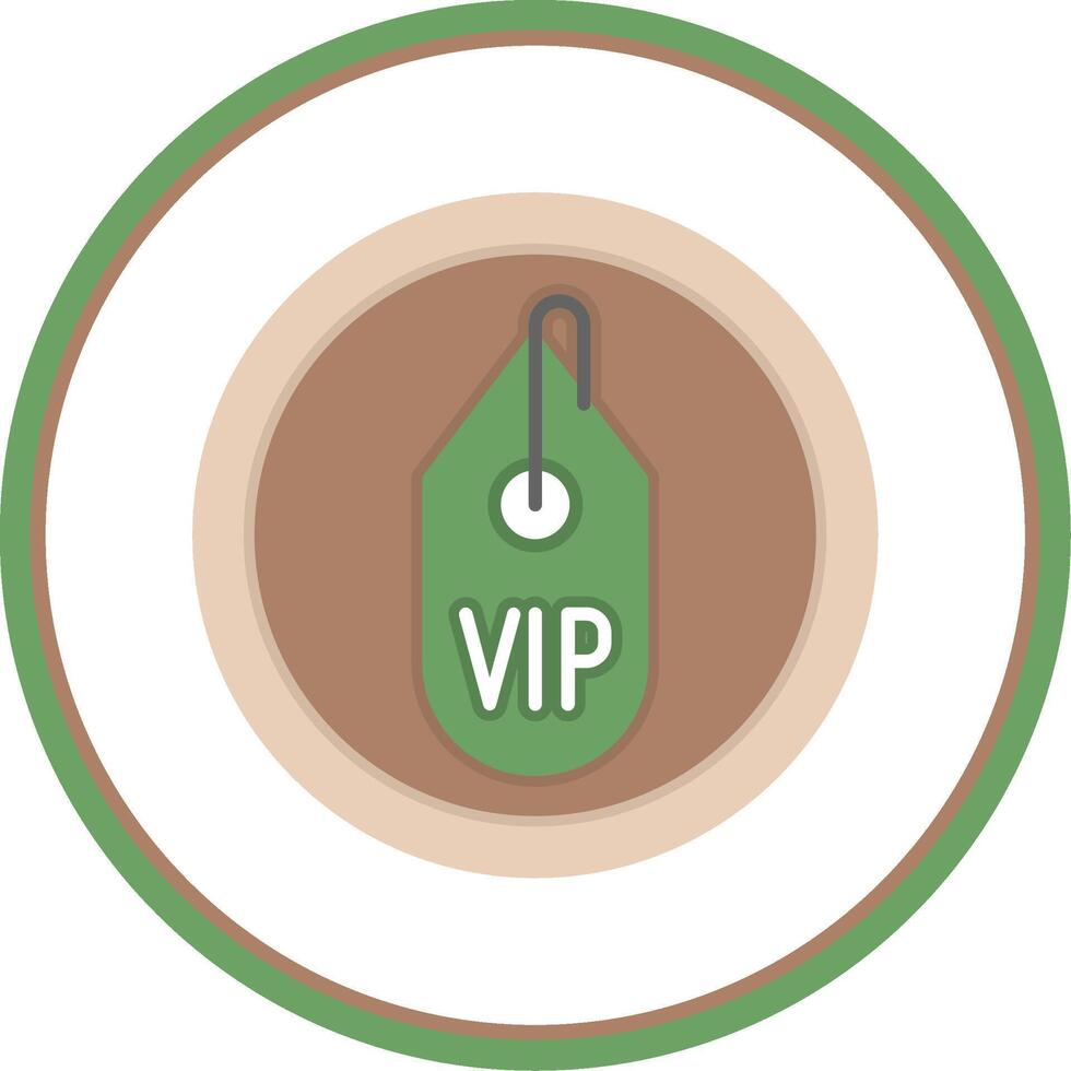 VIP plano circulo icono vector