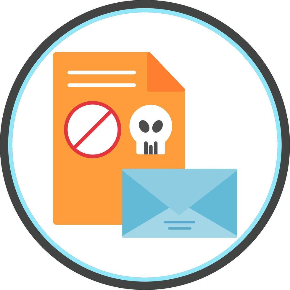 Spam Flat Circle Icon vector