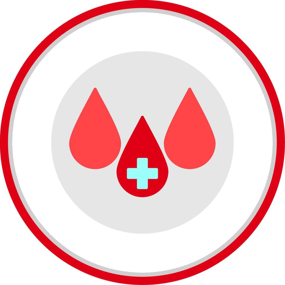 Blood Flat Circle Icon vector