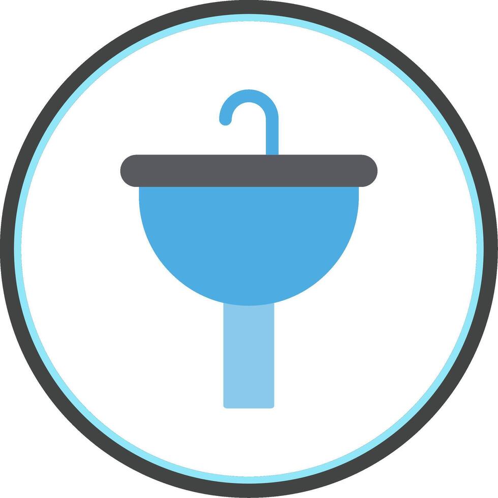 Sinking Flat Circle Icon vector