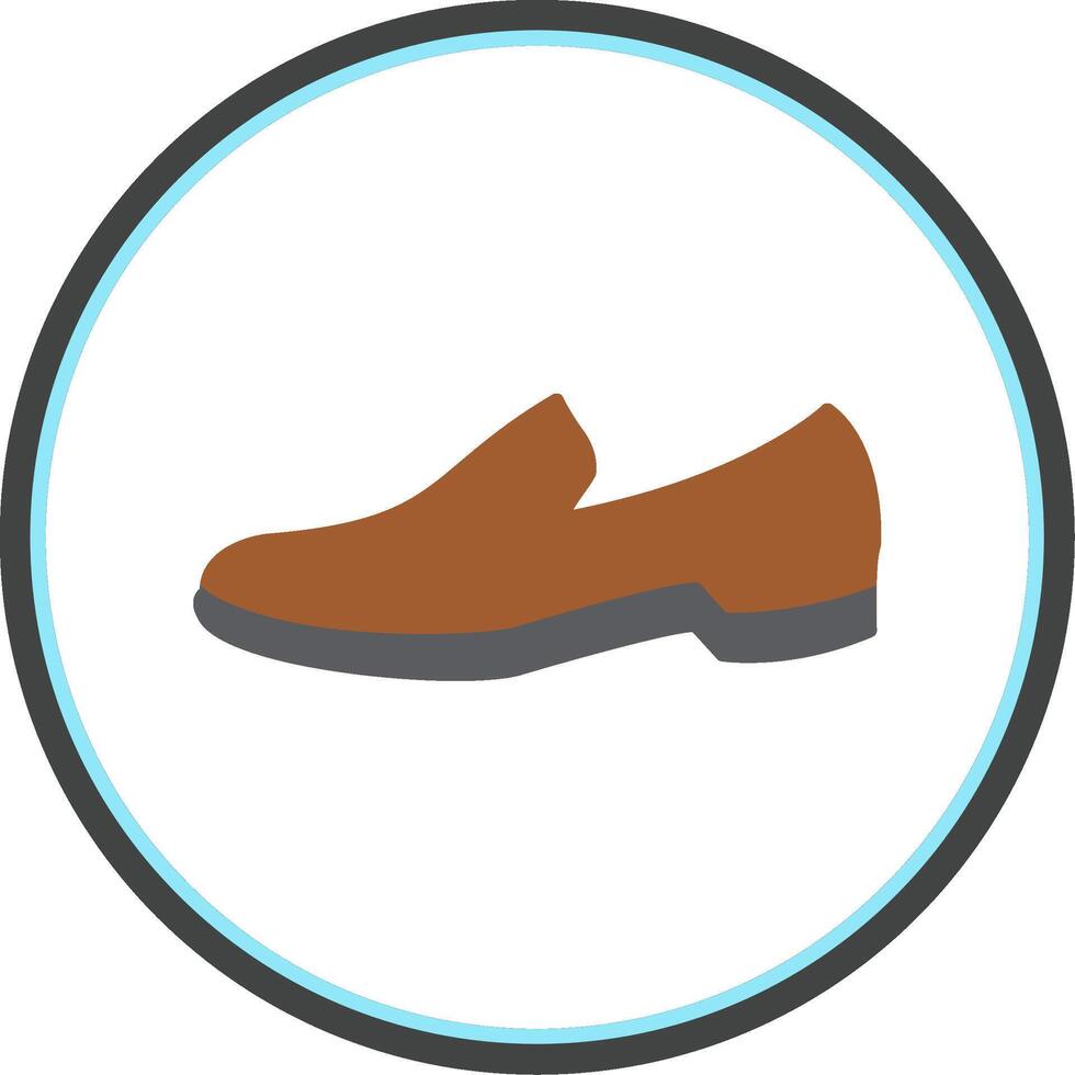 Zapatos plano circulo icono vector
