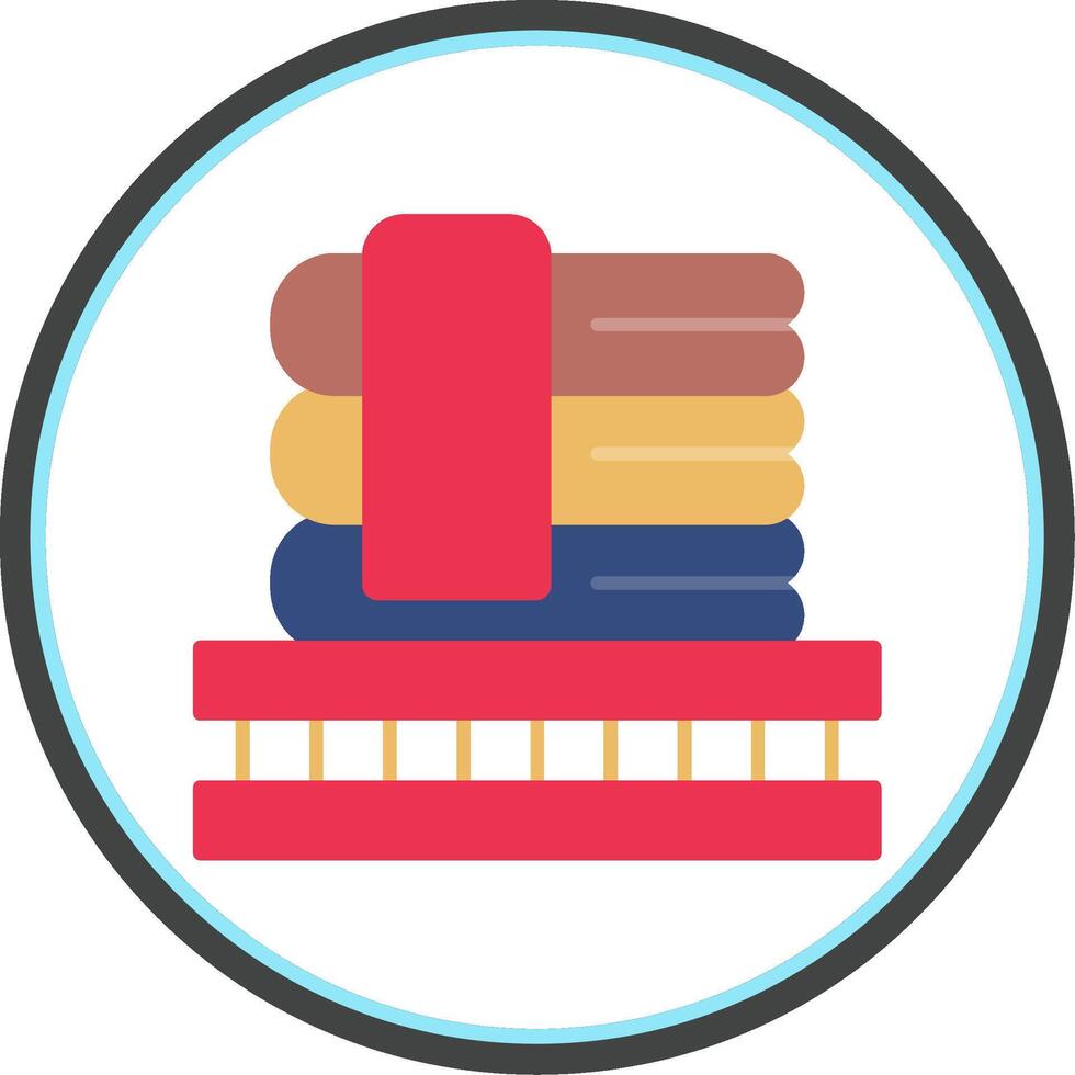 Blanket Flat Circle Icon vector