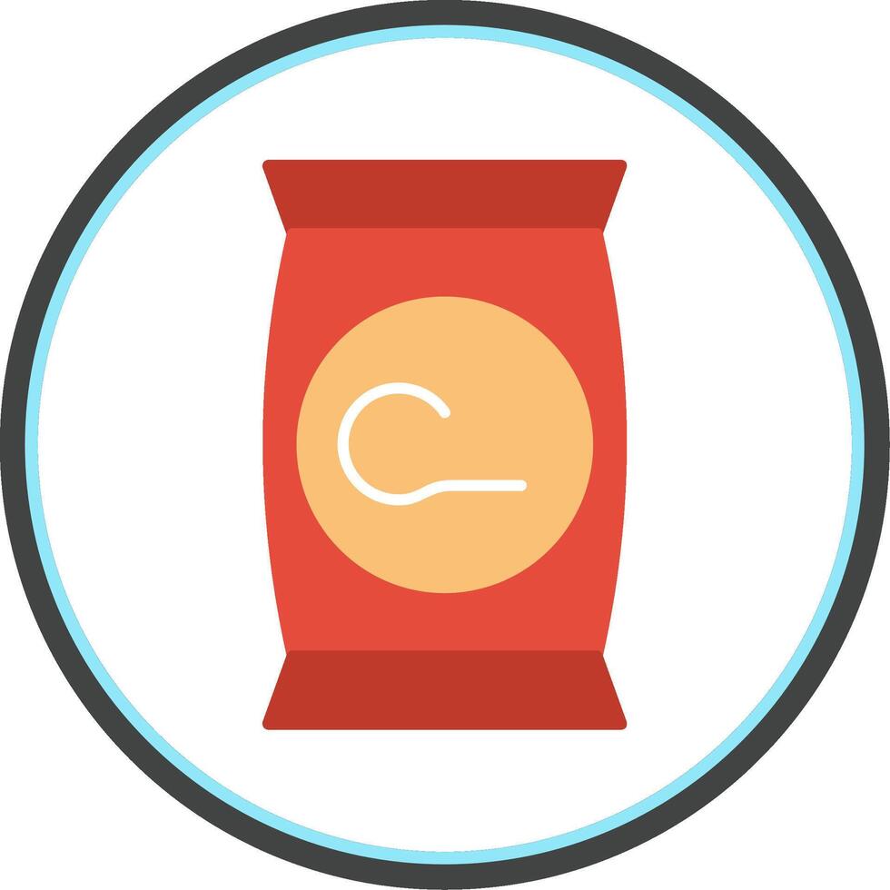 Crisps Flat Circle Icon vector