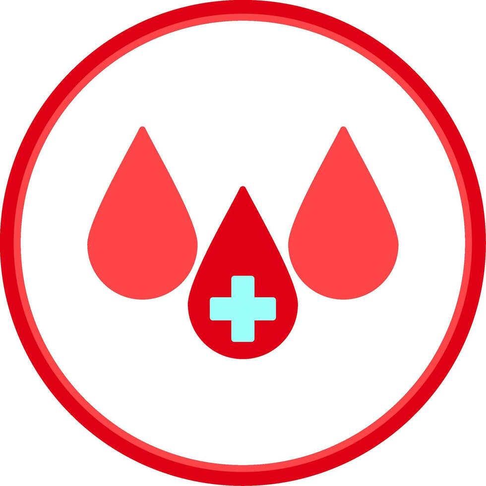 Blood Flat Circle Icon vector