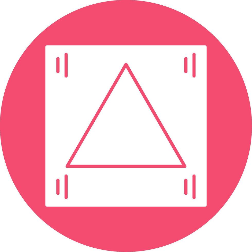 Triangle Glyph Circle Icon vector