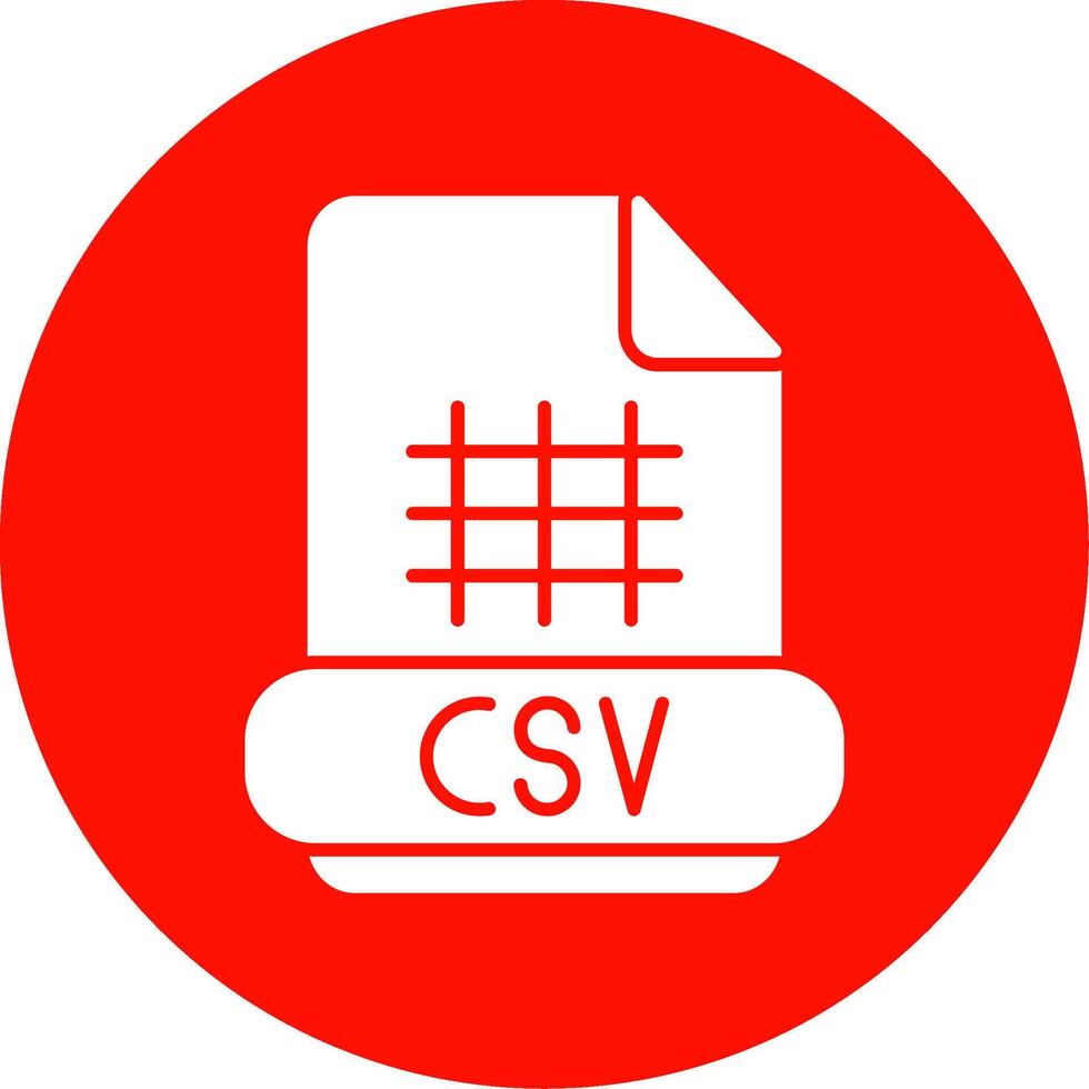 csv glifo circulo icono vector