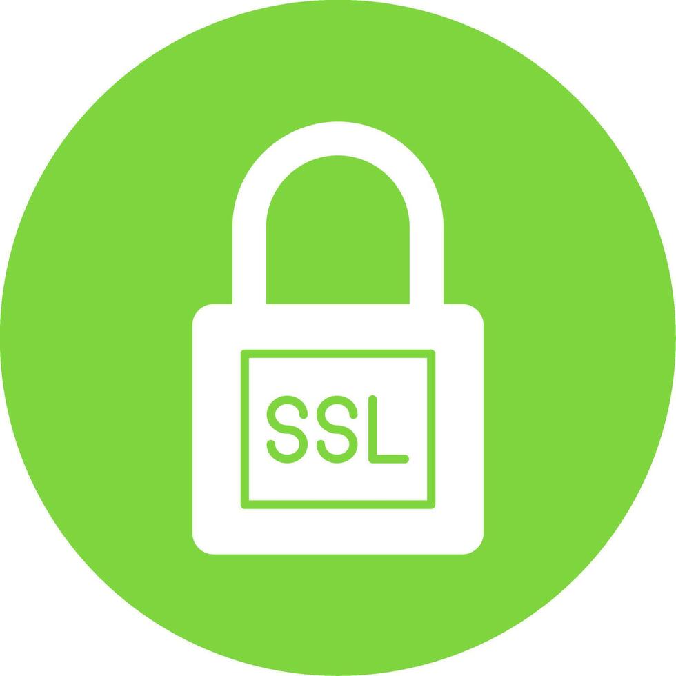 SSL Glyph Circle Icon vector