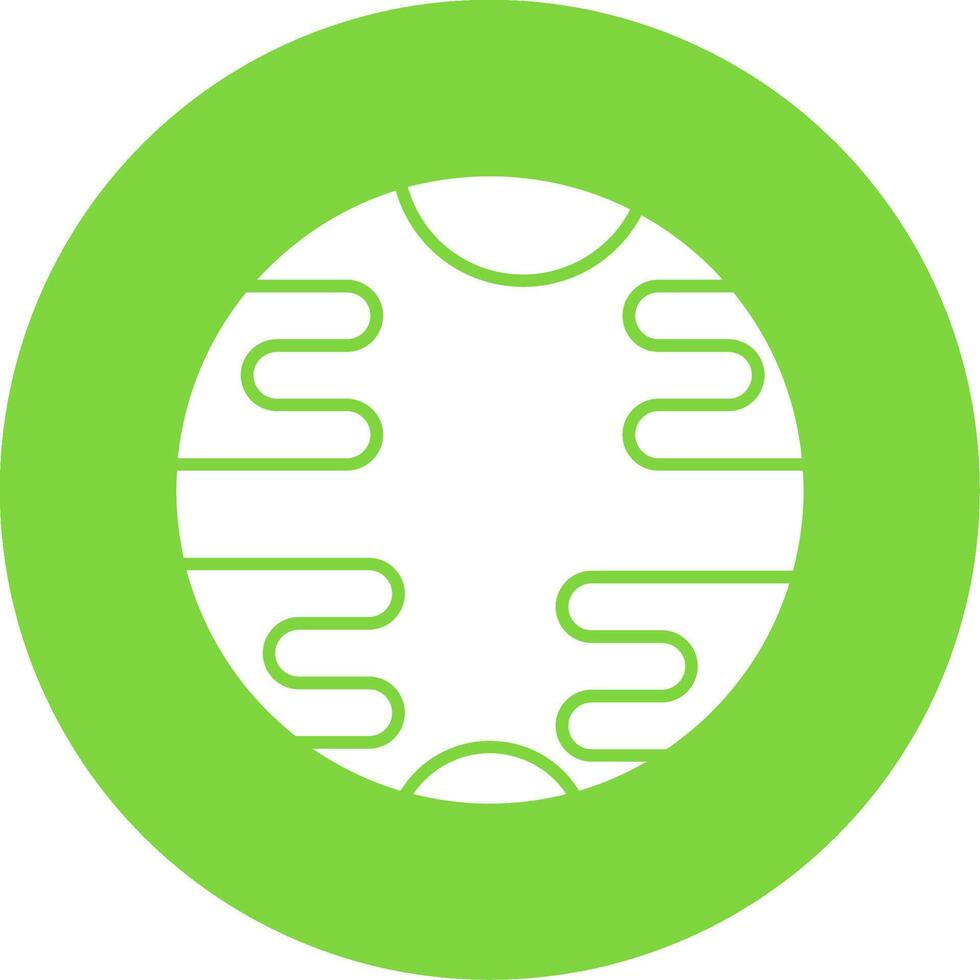 Uranus Glyph Circle Icon vector