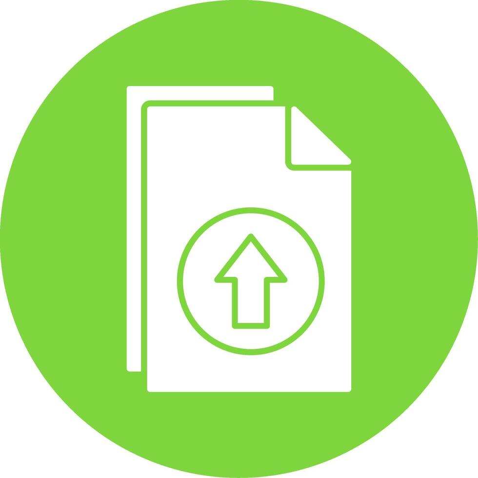 Upload Glyph Circle Icon vector