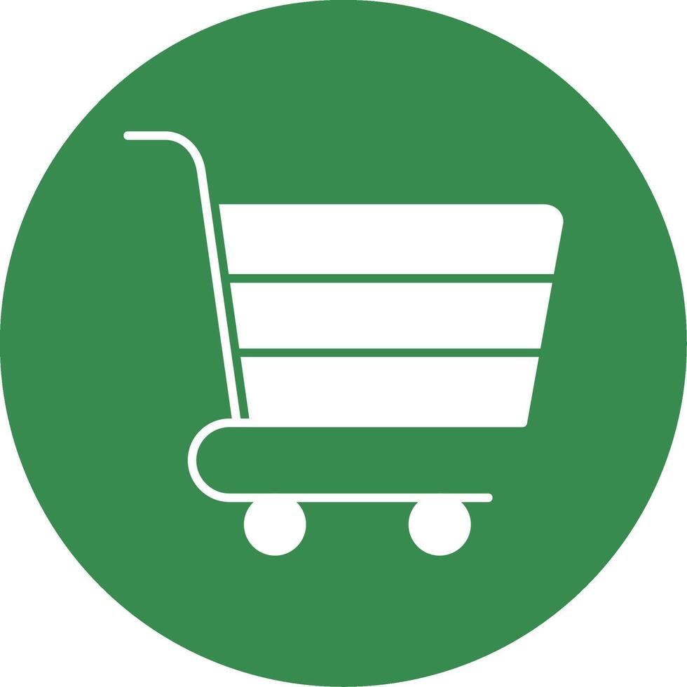 Shopping Cart Glyph Circle Icon vector