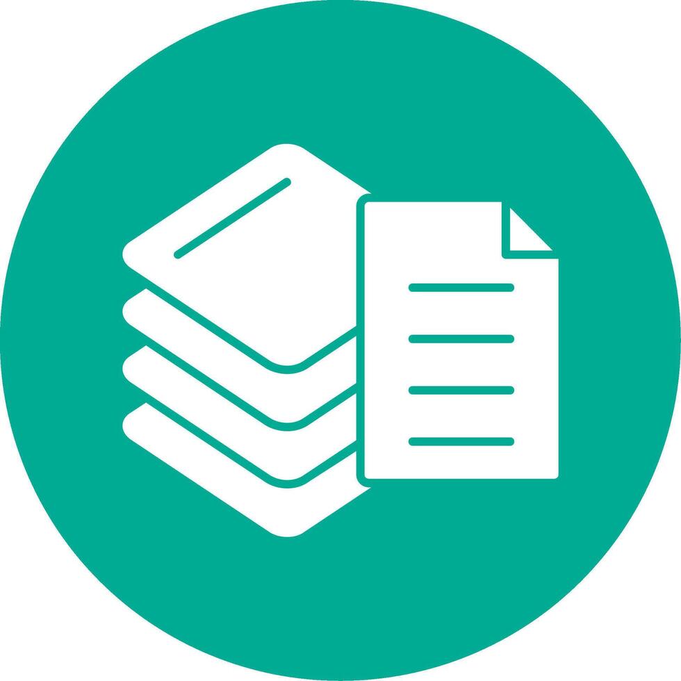 Stacks Glyph Circle Icon vector