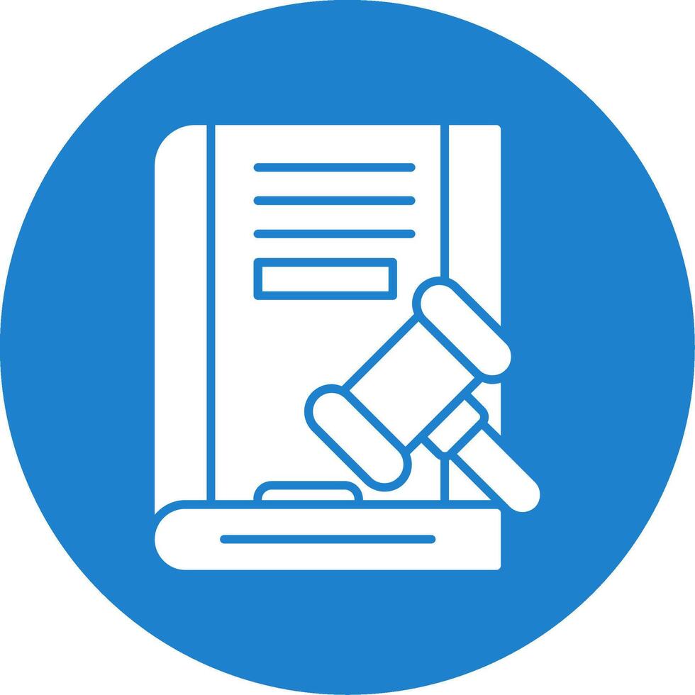 Laws Glyph Circle Icon vector