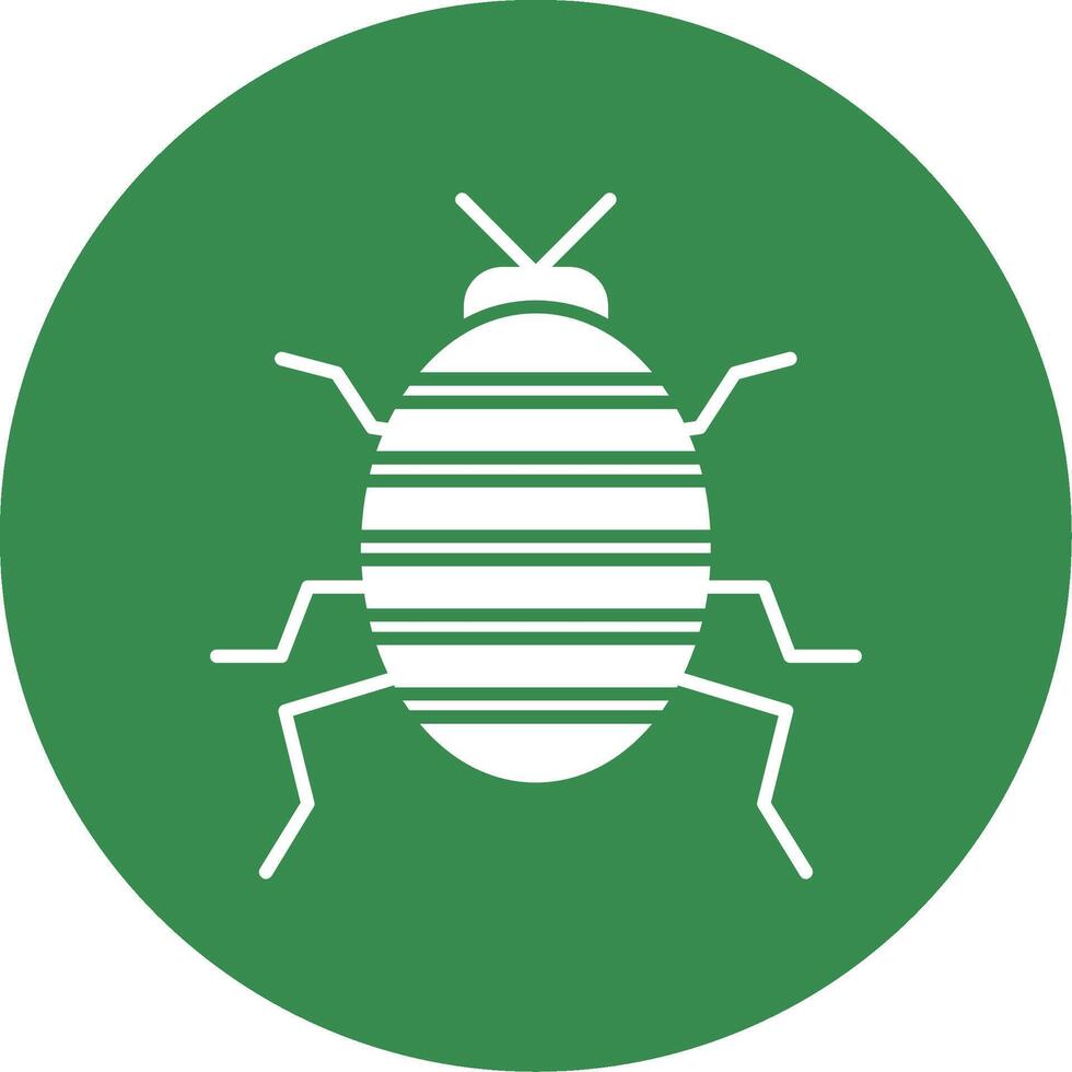 Bug Glyph Circle Icon vector