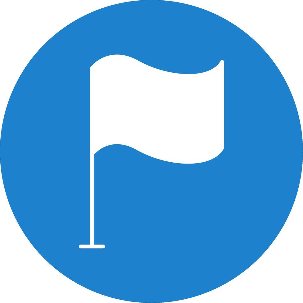 Race Flag Glyph Circle Icon vector