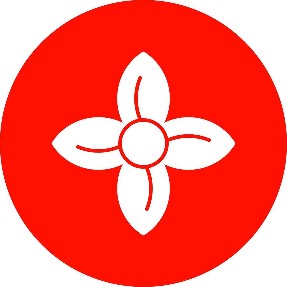 Clematis Glyph Circle Icon vector