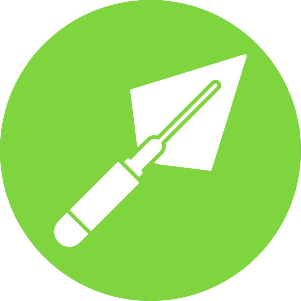 Trowel Glyph Circle Icon vector