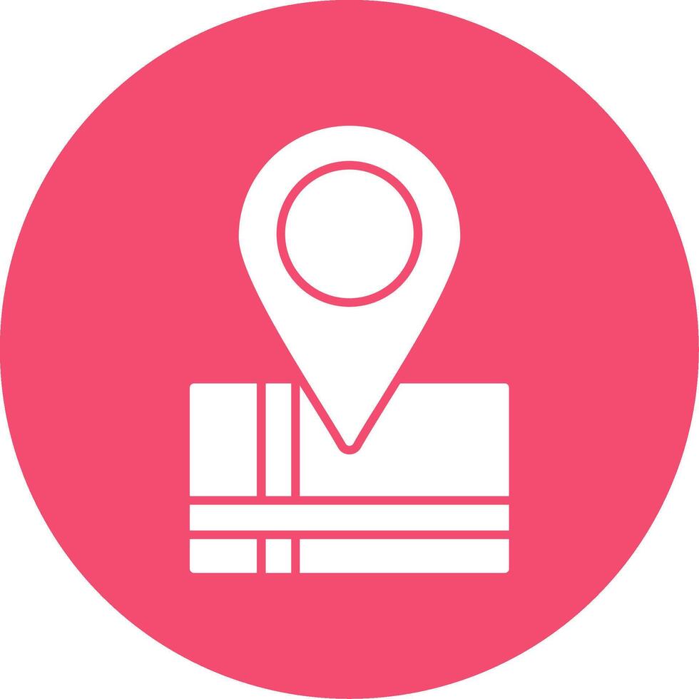 Map Location Glyph Circle Icon vector